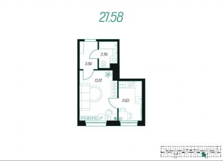 Продается однокомнатная квартира, 27.6 м2, Тульская область