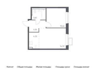 Продажа однокомнатной квартиры, 38.3 м2, деревня Мисайлово