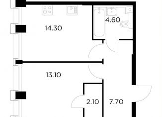 Продажа 1-комнатной квартиры, 41.8 м2, Москва, станция Балтийская