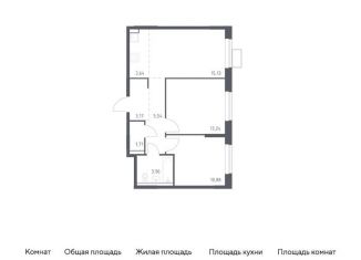 Двухкомнатная квартира на продажу, 57.3 м2, Московская область, микрорайон Пригород Лесное, к14.2