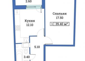 1-комнатная квартира на продажу, 38.1 м2, Мурино, ЖК Авиатор, проспект Авиаторов Балтики, 25