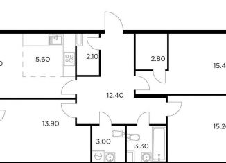 3-комнатная квартира на продажу, 87.2 м2, Московская область, жилой комплекс Новое Медведково, к39