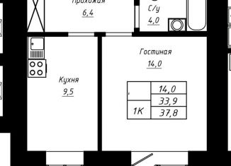 1-ком. квартира на продажу, 37.8 м2, Барнаул