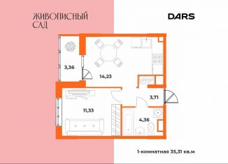 Продажа 1-ком. квартиры, 35.3 м2, Хабаровск