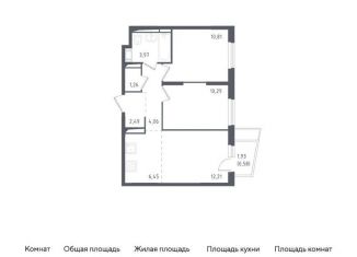 Продается 2-ком. квартира, 52.1 м2, Московская область, Советская площадь