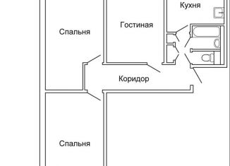 3-комнатная квартира на продажу, 64.6 м2, Иркутск, микрорайон Юбилейный, 69