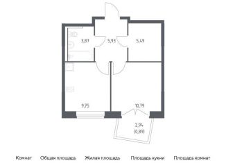 Продам однокомнатную квартиру, 36.7 м2, Москва, жилой комплекс Квартал Марьино, к4