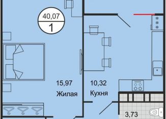 Продается 1-ком. квартира, 40.1 м2, Ростовская область