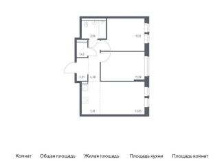 Продажа двухкомнатной квартиры, 53.1 м2, Московская область