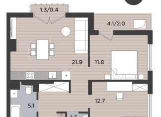 Продажа 2-комнатной квартиры, 64.5 м2, Калининград, Тихорецкий проезд