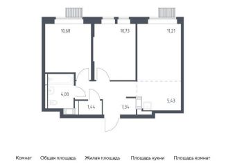 Продажа 2-комнатной квартиры, 50.8 м2, Московская область
