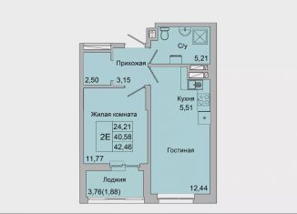 Продаю двухкомнатную квартиру, 42.5 м2, Ростовская область