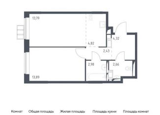 Продам однокомнатную квартиру, 44.9 м2, поселение Рязановское, жилой комплекс Алхимово, к10