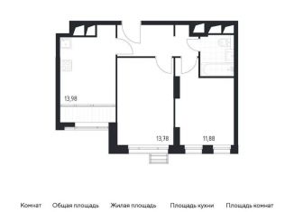 Продажа двухкомнатной квартиры, 50.2 м2, городской округ Красногорск, жилой комплекс Спутник, к14