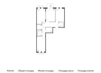 Продажа 3-ком. квартиры, 78.6 м2, село Лайково