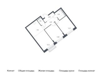 Продается 2-ком. квартира, 57.7 м2, село Лайково, жилой комплекс Рублёвский Квартал, 60