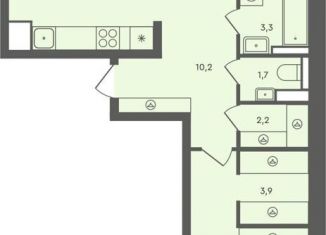 Продажа двухкомнатной квартиры, 80.8 м2, Курганская область
