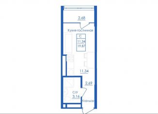 Продается квартира студия, 19.9 м2, село Михайловка, Новоуфимская улица, 13