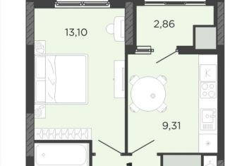 Продажа 1-комнатной квартиры, 35.9 м2, Рязанская область