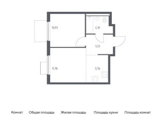 Однокомнатная квартира на продажу, 37.7 м2, Московская область, жилой комплекс Горки Парк, 8.2