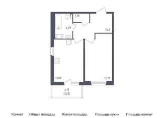 Продажа 1-комнатной квартиры, 40 м2, Санкт-Петербург, жилой комплекс Астрид, 10
