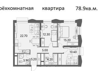 Продажа 3-комнатной квартиры, 78.9 м2, Москва, Останкинский район, улица Годовикова, 11к4
