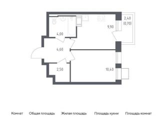 Продам 1-комнатную квартиру, 32.1 м2, посёлок Песочный