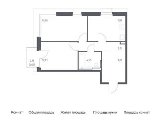 Продажа 2-комнатной квартиры, 58 м2, Москва, ЮАО