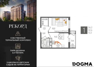1-ком. квартира на продажу, 36.2 м2, Краснодар, Карасунский округ
