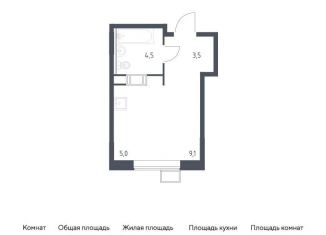 Продается квартира студия, 22.1 м2, деревня Середнево, жилой комплекс Цветочные Поляны Экопарк, к2