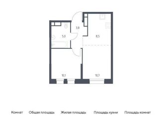 Однокомнатная квартира на продажу, 38.1 м2, Москва, ЮВАО