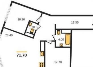 Продажа двухкомнатной квартиры, 71.7 м2, Москва, улица Земляной Вал, 37, Басманный район