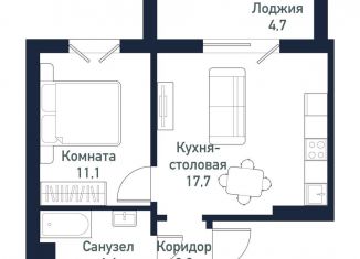Продажа 1-ком. квартиры, 35.4 м2, Челябинская область