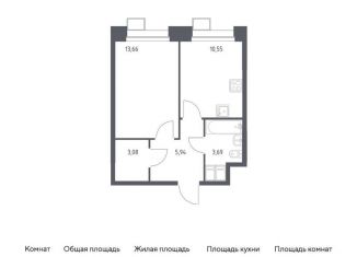 Продам 1-комнатную квартиру, 36.9 м2, Москва