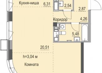 Продажа квартиры студии, 66.2 м2, Ижевск, улица Лихвинцева, 17, ЖК Республика