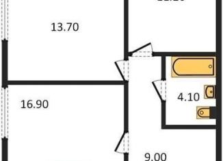 Продажа 2-ком. квартиры, 64.1 м2, Новосибирск, Воинская улица, 69, метро Золотая Нива