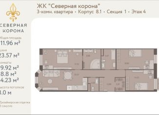 Продаю 3-комнатную квартиру, 112 м2, Санкт-Петербург, метро Петроградская