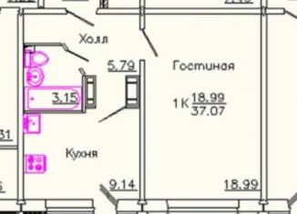 Продам 1-комнатную квартиру, 37 м2, Саратов, 1-й Тульский проезд, 30А, ЖК Комсомолец