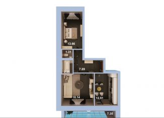 Продам 2-комнатную квартиру, 59.5 м2, посёлок железнодорожной станции Высокая Гора, Станционная улица, 10