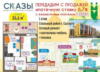 Продам однокомнатную квартиру, 36.6 м2, Свердловская область, микрорайон Новый, 2