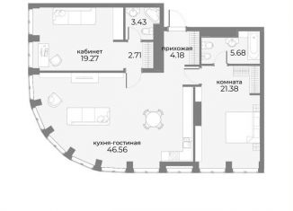 Продам 3-комнатную квартиру, 103.2 м2, Москва, метро Улица 1905 года