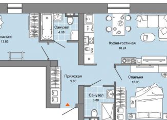 Продам трехкомнатную квартиру, 65 м2, Кировская область
