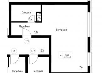 Продается 1-комнатная квартира, 42.2 м2, Калининградская область