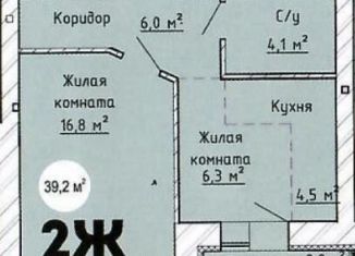 Продажа 1-комнатной квартиры, 39.2 м2, Тольятти