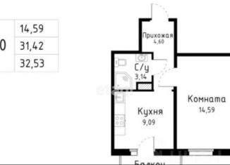 Продажа 1-ком. квартиры, 32.5 м2, Санкт-Петербург