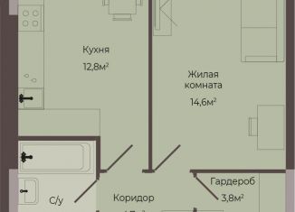 Продаю 1-комнатную квартиру, 41 м2, Нижний Новгород, метро Парк Культуры