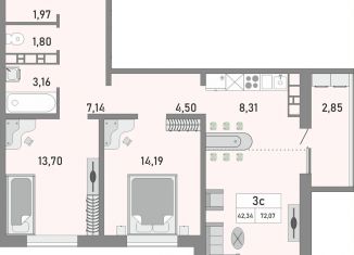 Продажа 3-комнатной квартиры, 72.1 м2, Оренбург, Промышленный район, жилой комплекс Осенний Лист, 6