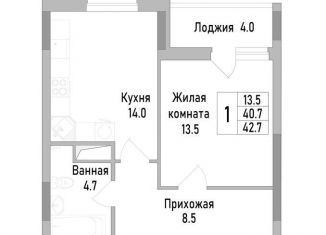 Продаю однокомнатную квартиру, 42.7 м2, Липецкая область, улица Тельмана, 120