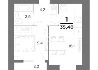 Продажа 1-ком. квартиры, 35.4 м2, Рязанская область