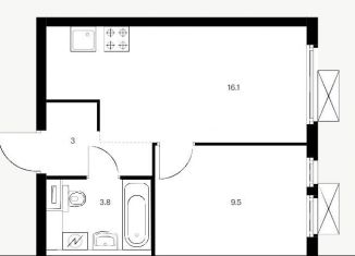 Продам 1-комнатную квартиру, 32.4 м2, Москва, ЮАО, жилой комплекс Второй Нагатинский, к1.3